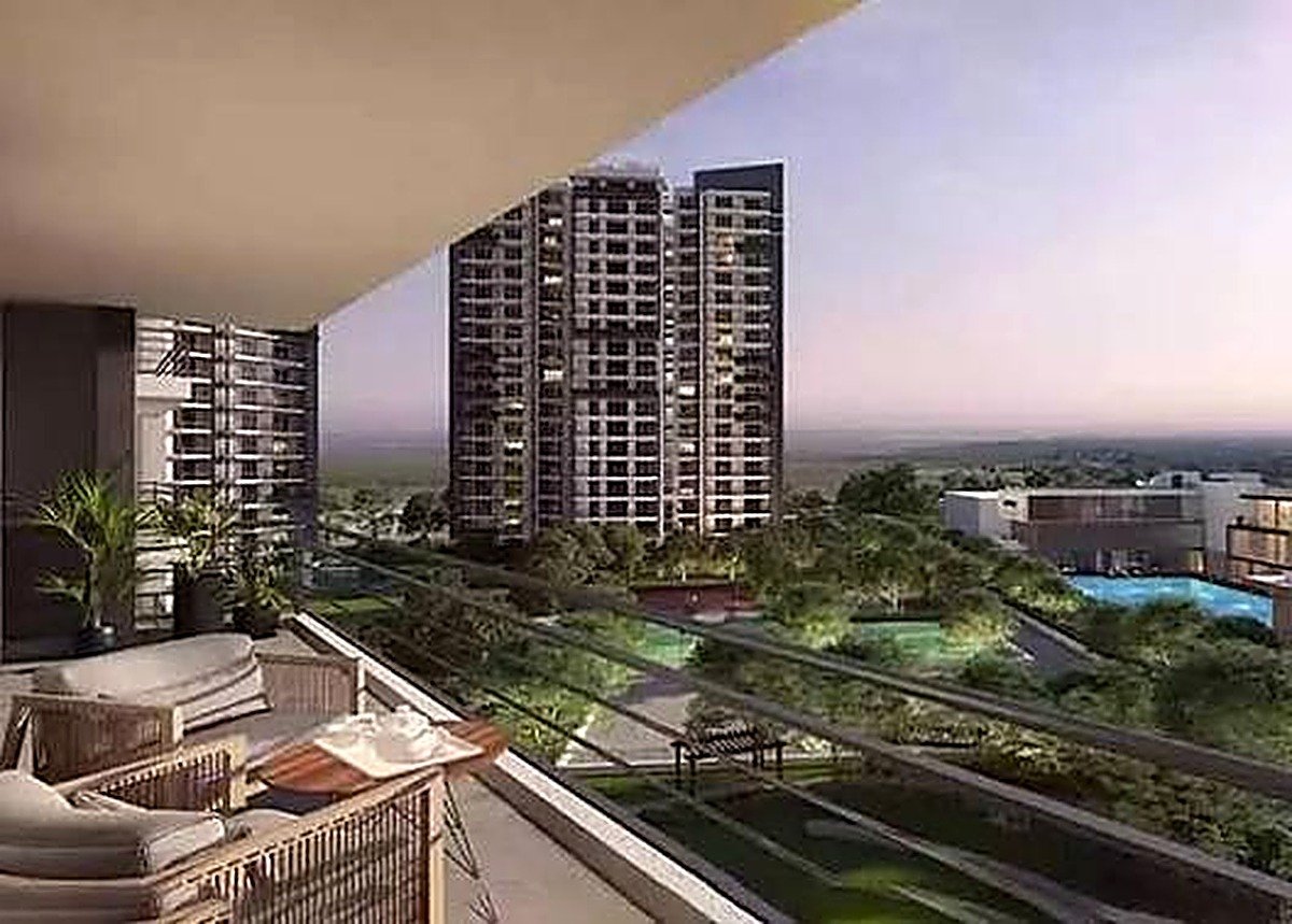 Godrej Alira balcony view of the towers